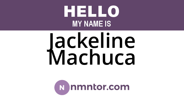 Jackeline Machuca