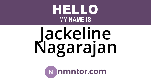 Jackeline Nagarajan