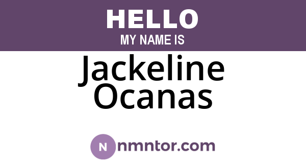 Jackeline Ocanas