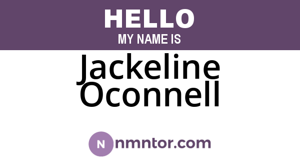 Jackeline Oconnell