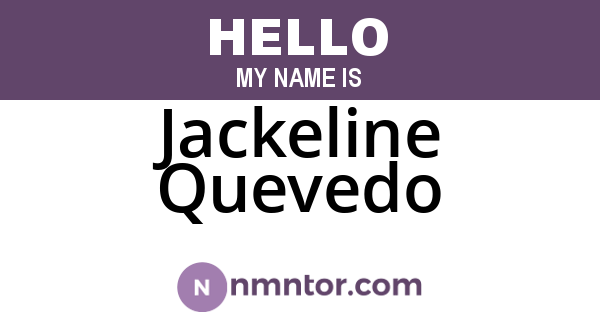 Jackeline Quevedo