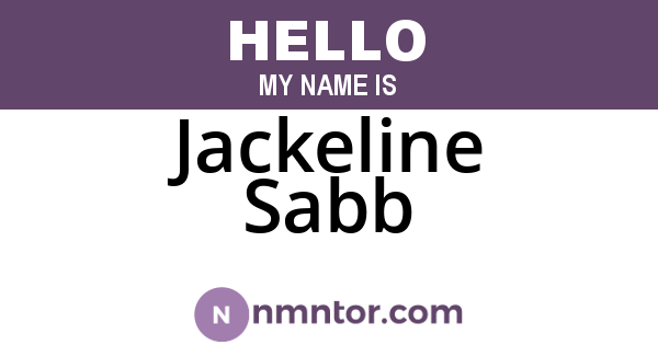 Jackeline Sabb