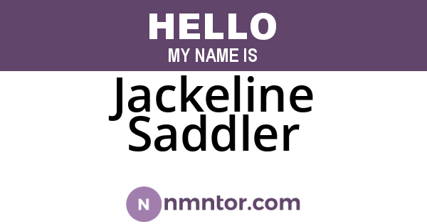 Jackeline Saddler