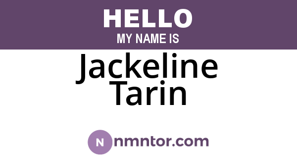Jackeline Tarin