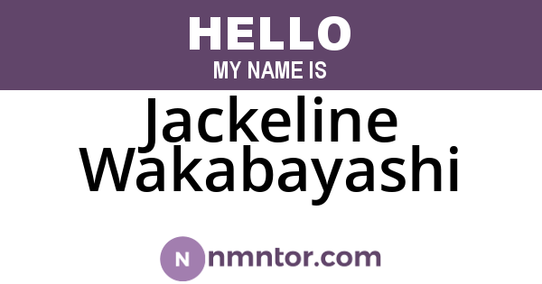 Jackeline Wakabayashi