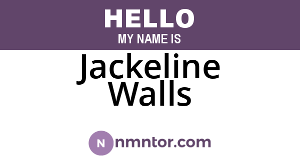 Jackeline Walls