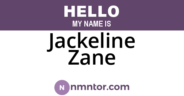 Jackeline Zane
