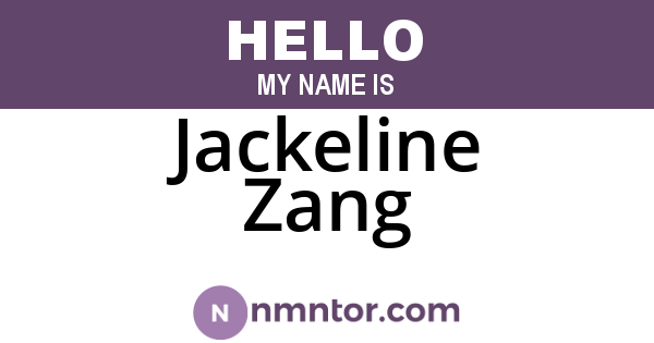 Jackeline Zang