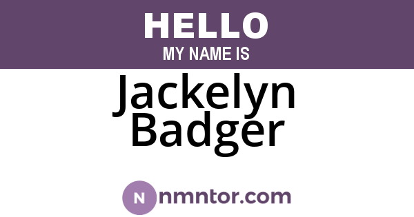 Jackelyn Badger
