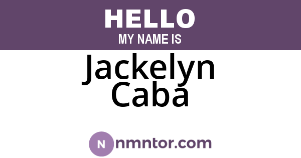 Jackelyn Caba