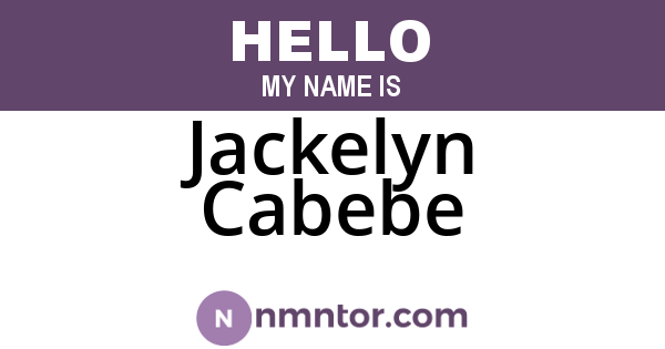 Jackelyn Cabebe