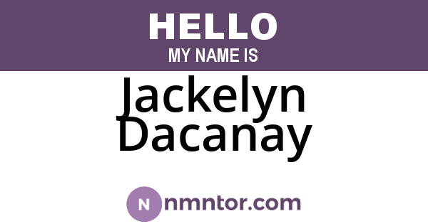 Jackelyn Dacanay