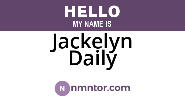 Jackelyn Daily