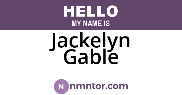 Jackelyn Gable