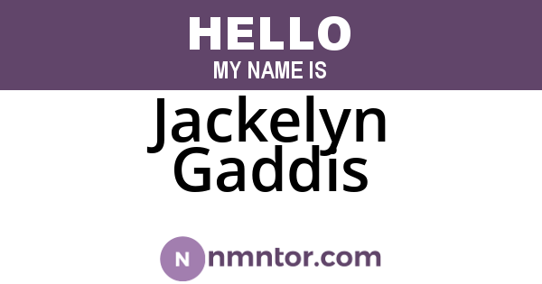 Jackelyn Gaddis