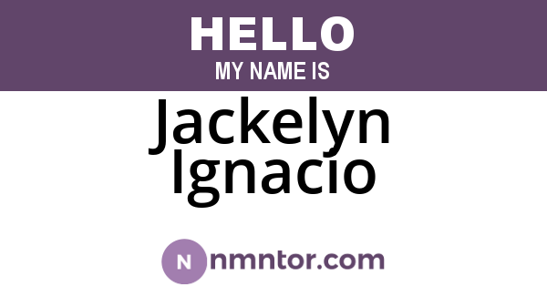 Jackelyn Ignacio