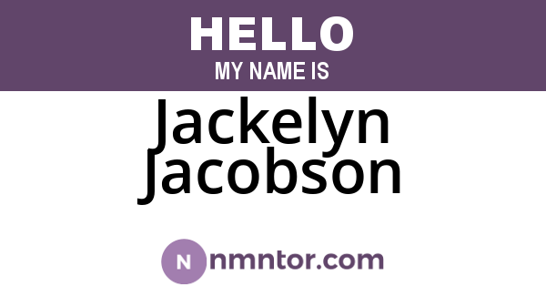 Jackelyn Jacobson