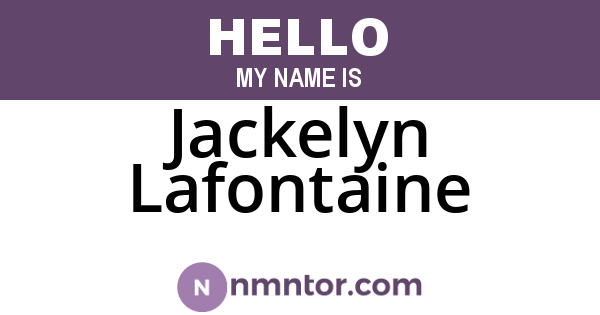 Jackelyn Lafontaine