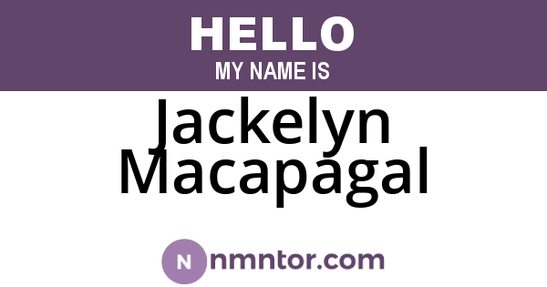 Jackelyn Macapagal