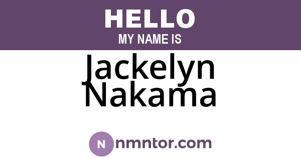 Jackelyn Nakama