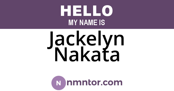 Jackelyn Nakata