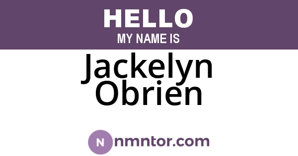 Jackelyn Obrien