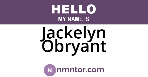 Jackelyn Obryant