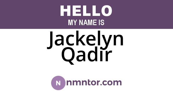 Jackelyn Qadir