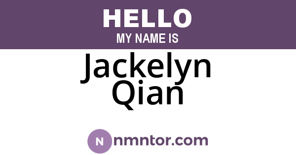 Jackelyn Qian