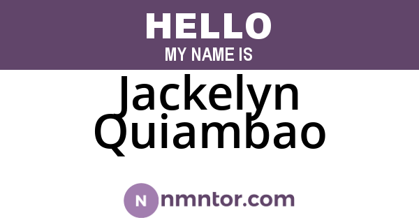 Jackelyn Quiambao