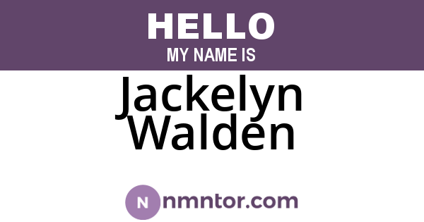 Jackelyn Walden
