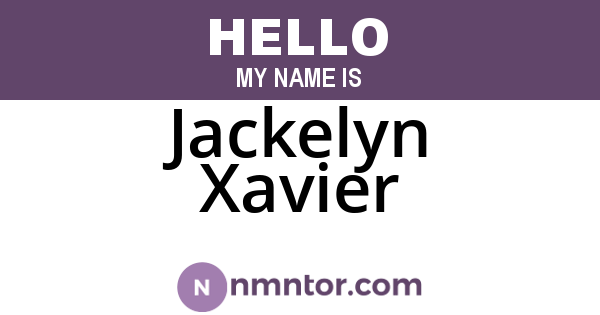 Jackelyn Xavier