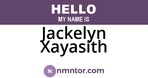 Jackelyn Xayasith