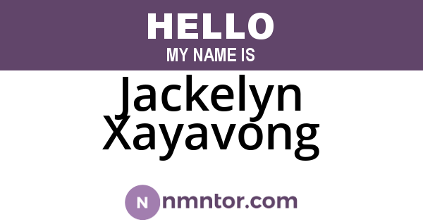 Jackelyn Xayavong