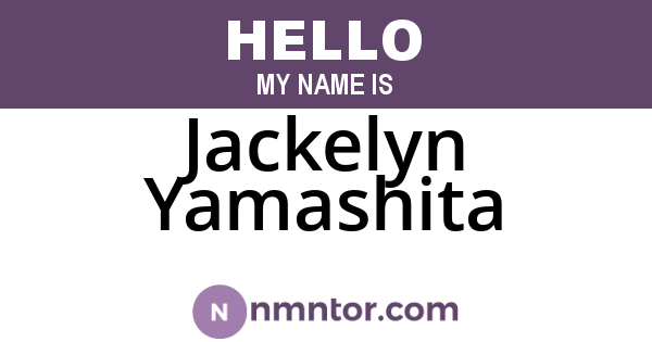 Jackelyn Yamashita