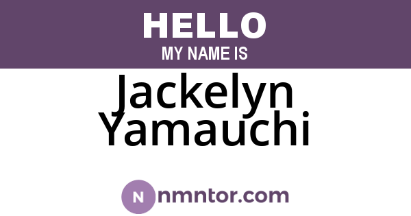 Jackelyn Yamauchi