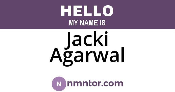 Jacki Agarwal