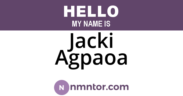 Jacki Agpaoa