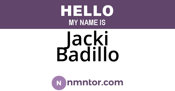 Jacki Badillo