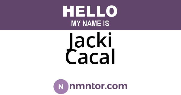Jacki Cacal
