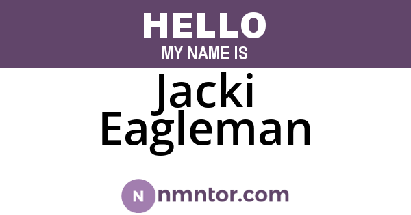 Jacki Eagleman