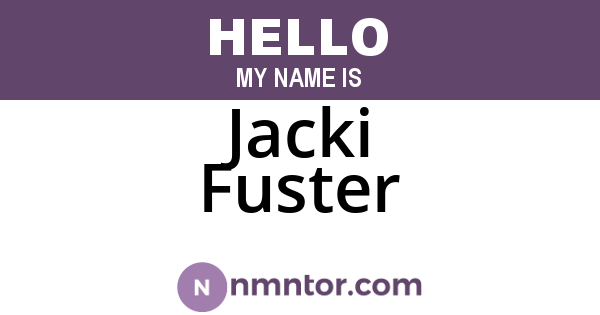 Jacki Fuster