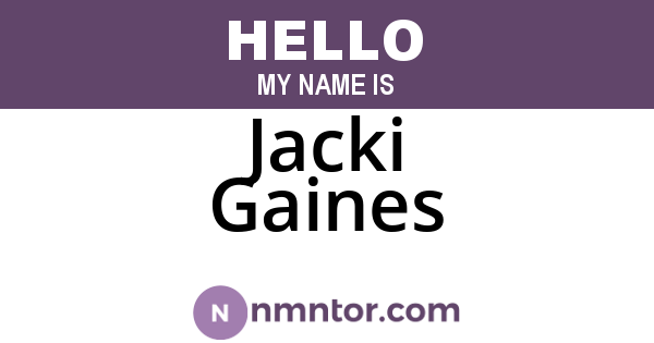 Jacki Gaines