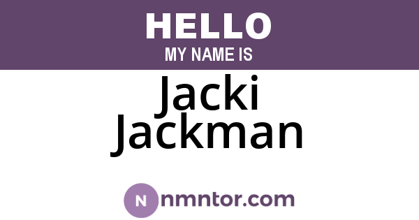 Jacki Jackman