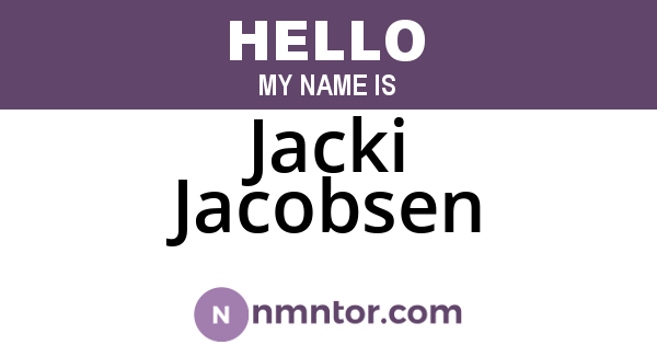 Jacki Jacobsen