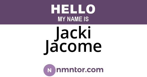 Jacki Jacome