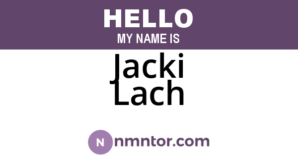 Jacki Lach