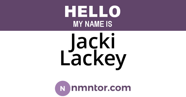 Jacki Lackey