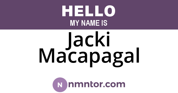 Jacki Macapagal