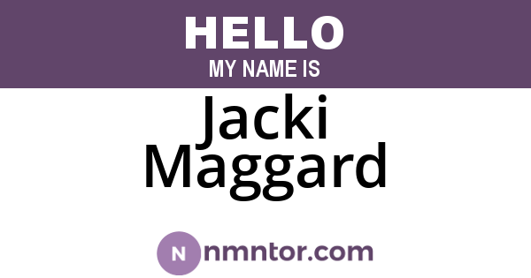 Jacki Maggard